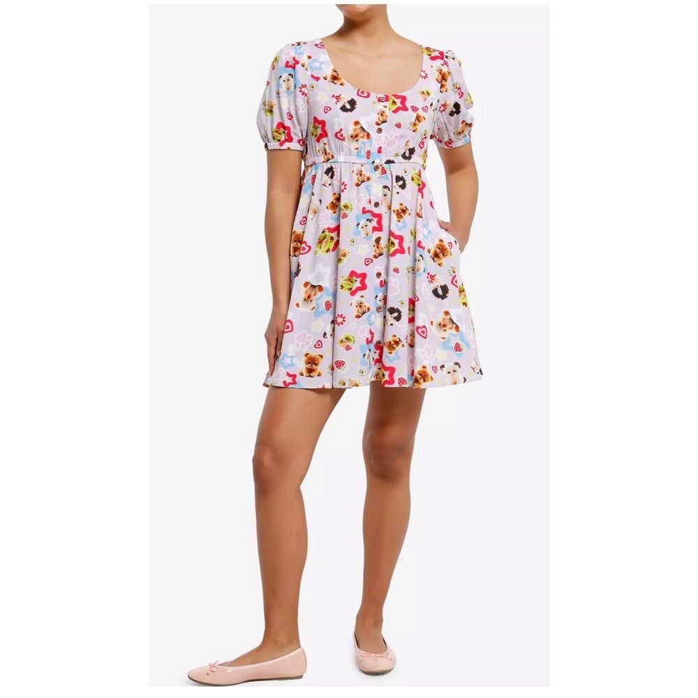 NWT Hot Topic Secret Society Cute Animals Baby Doll Dress XL - Picture 3 of 11